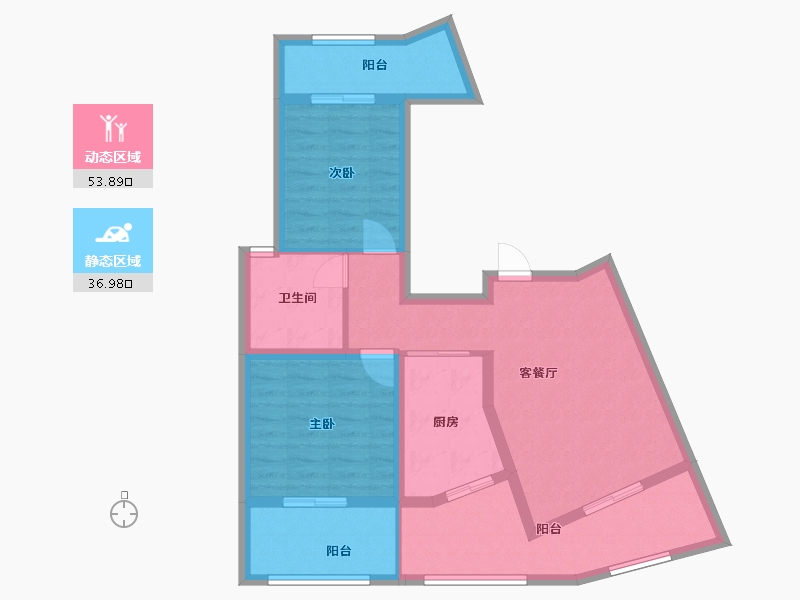 海南省-海口市-美墅湾-82.00-户型库-动静分区