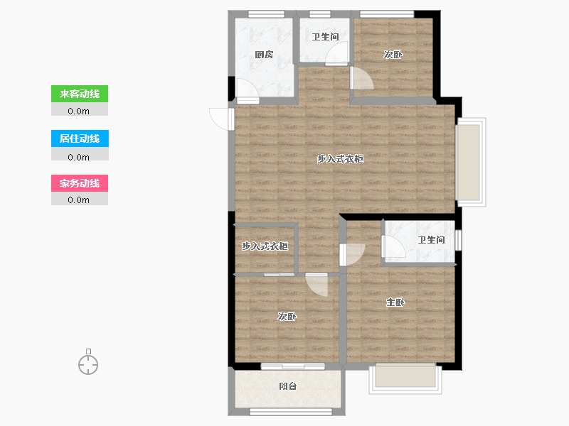 河南省-开封市-枫华西湖湾公园府-90.08-户型库-动静线