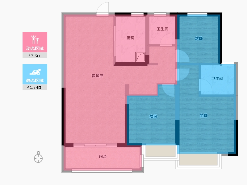 山东省-济南市-保利熙悦-88.00-户型库-动静分区