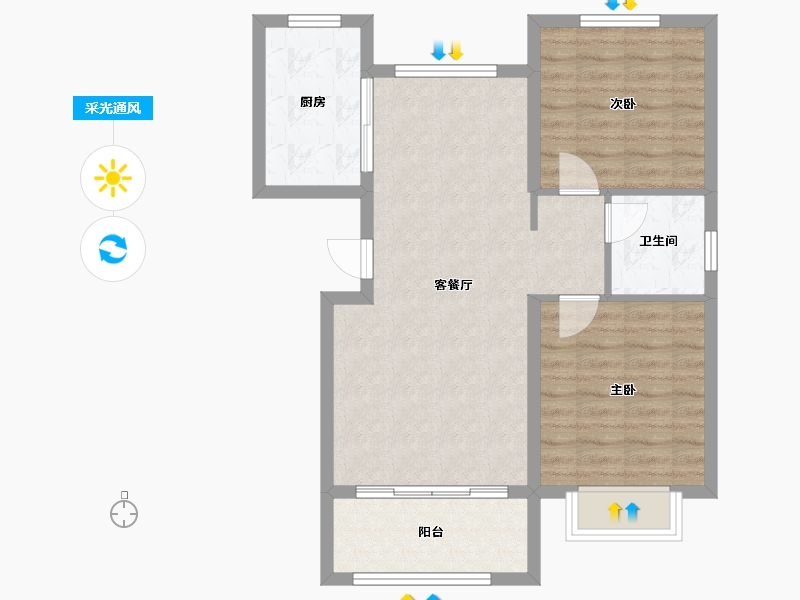 河北省-石家庄市-东创观澜上院-71.09-户型库-采光通风