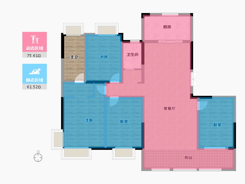 江西省-九江市-中基壹号-130.29-户型库-动静分区