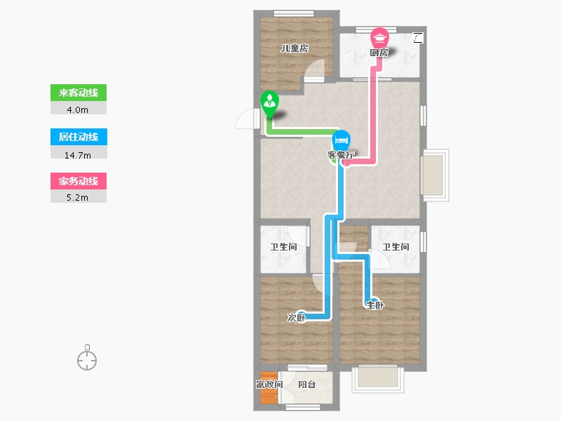 山西省-太原市-保利·悦公馆-77.63-户型库-动静线