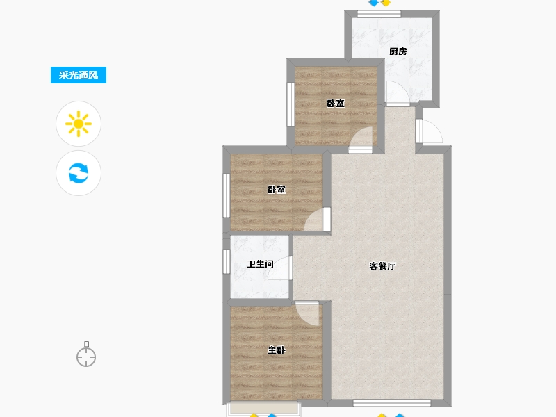 内蒙古自治区-赤峰市-坤厦悦棠湾-71.05-户型库-采光通风