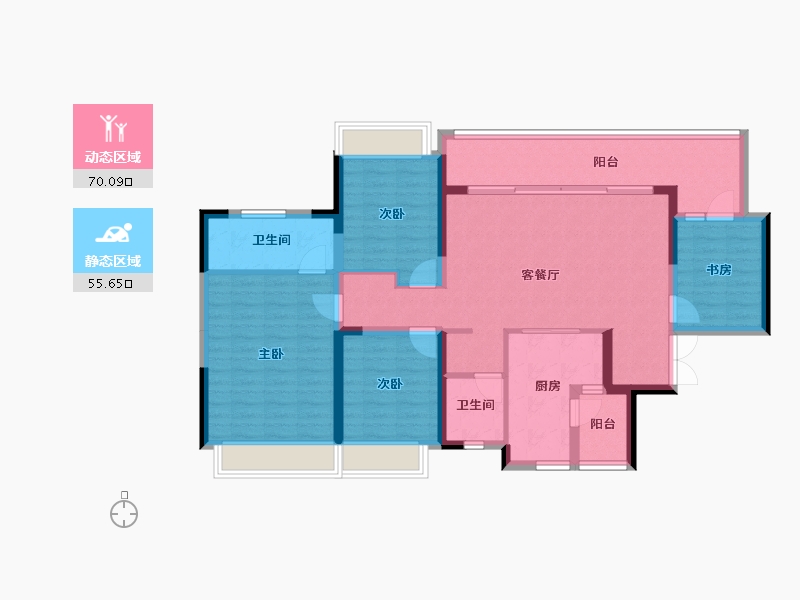 贵州省-贵阳市-融创国宾道-112.73-户型库-动静分区