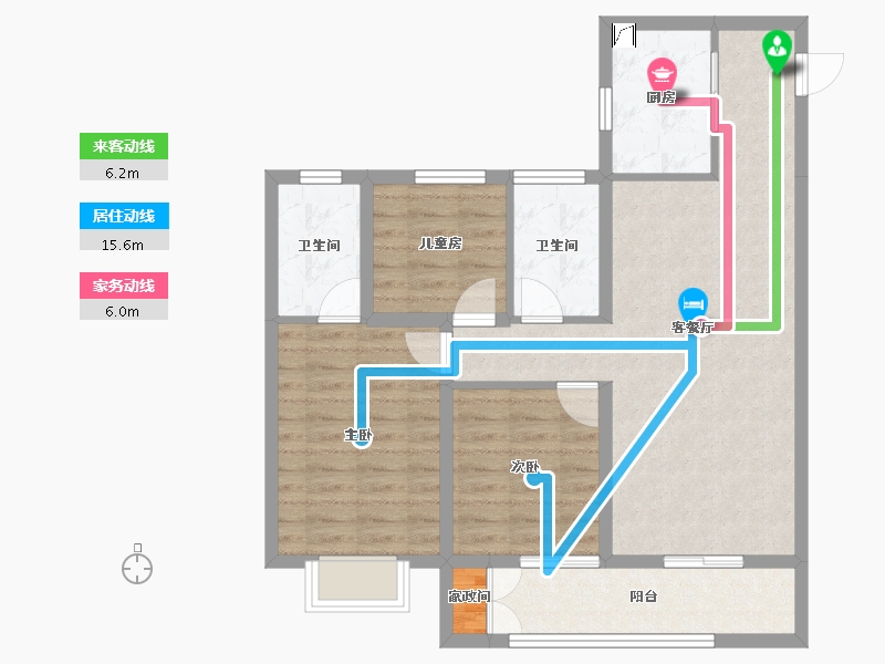 山西省-太原市-保利·悦公馆-82.90-户型库-动静线