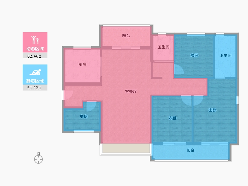 河南省-开封市-枫华西湖湾公园府-109.85-户型库-动静分区