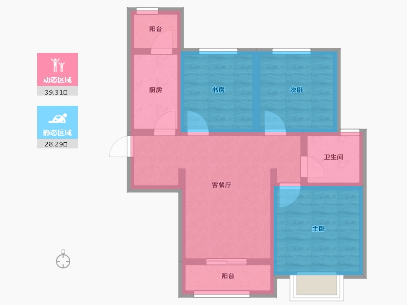 山西省-太原市-荣兴天成-58.31-户型库-动静分区