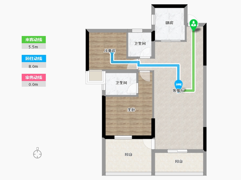 广东省-东莞市-万润中心-81.60-户型库-动静线