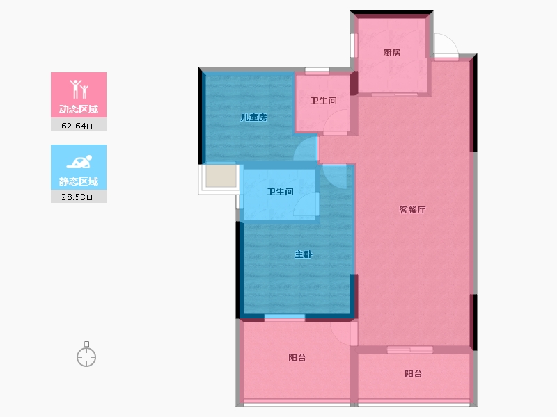 广东省-东莞市-万润中心-81.60-户型库-动静分区