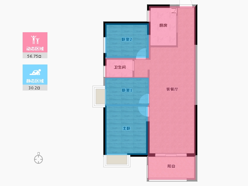 江西省-九江市-联泰·万泰城-78.40-户型库-动静分区