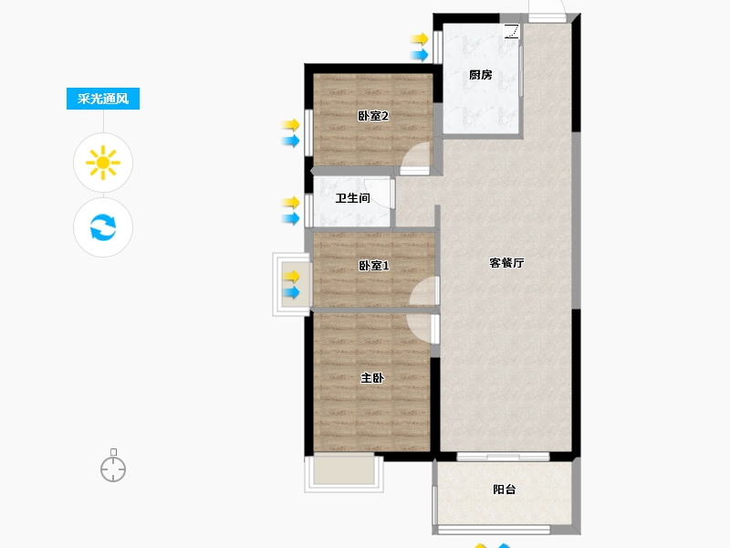 江西省-九江市-联泰·万泰城-78.40-户型库-采光通风