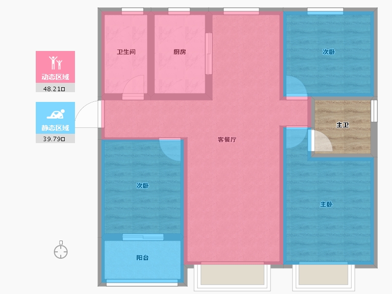 山西省-晋中市-龙湖壹號二期-81.92-户型库-动静分区