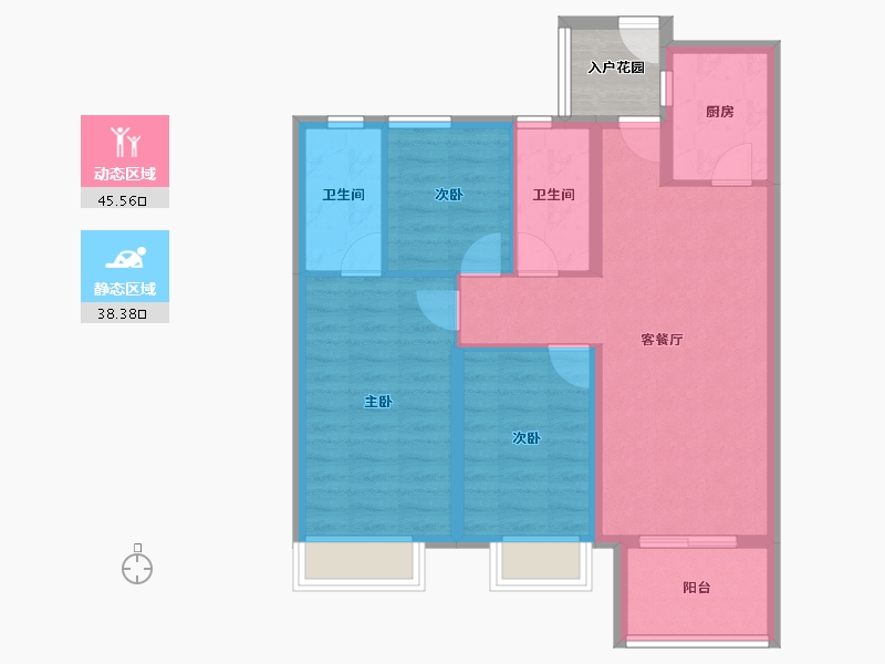 河南省-开封市-枫华西湖湾公园府-77.95-户型库-动静分区