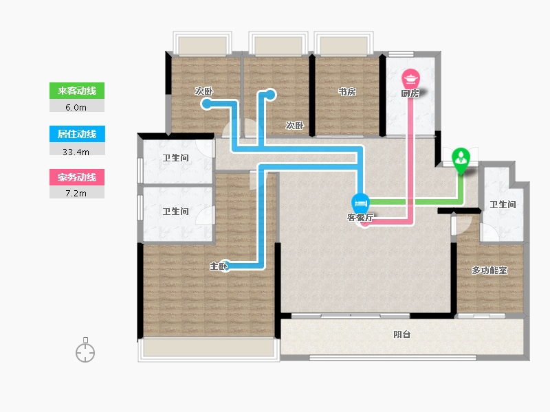 湖南省-长沙市-时代建发和著-167.99-户型库-动静线