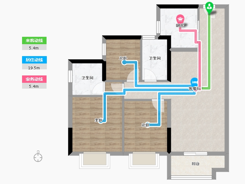 广东省-东莞市-融创云玥台-76.00-户型库-动静线