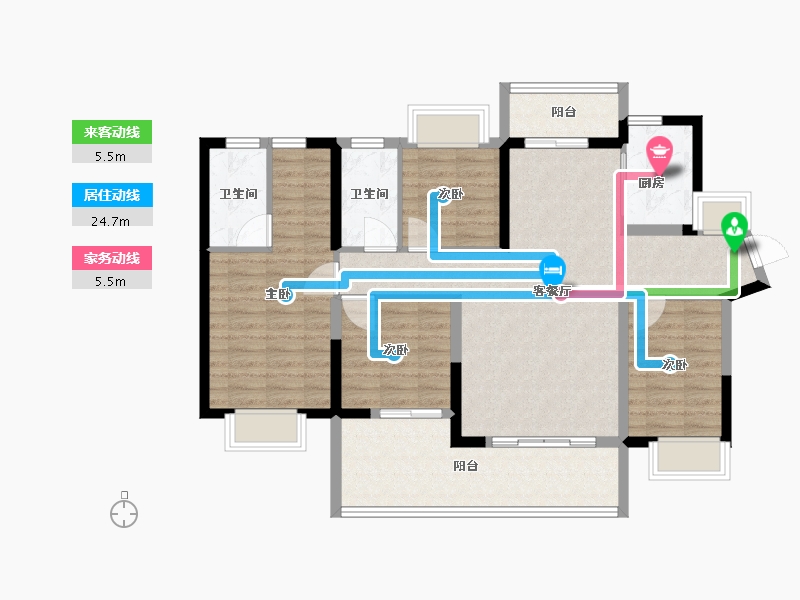 广东省-揭阳市-半岛明珠-103.00-户型库-动静线