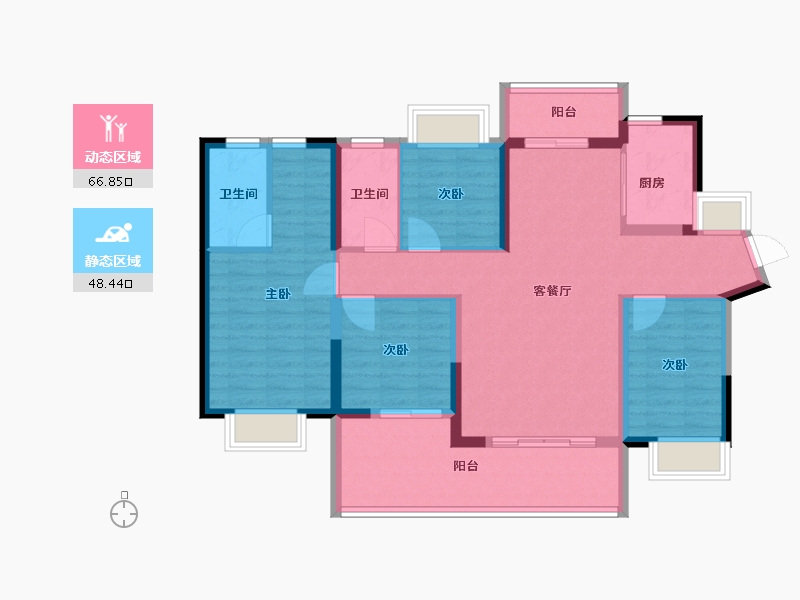 广东省-揭阳市-半岛明珠-103.00-户型库-动静分区