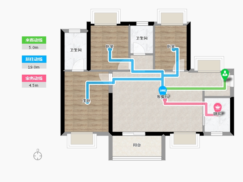 广东省-东莞市-松湖之光尚品-70.72-户型库-动静线