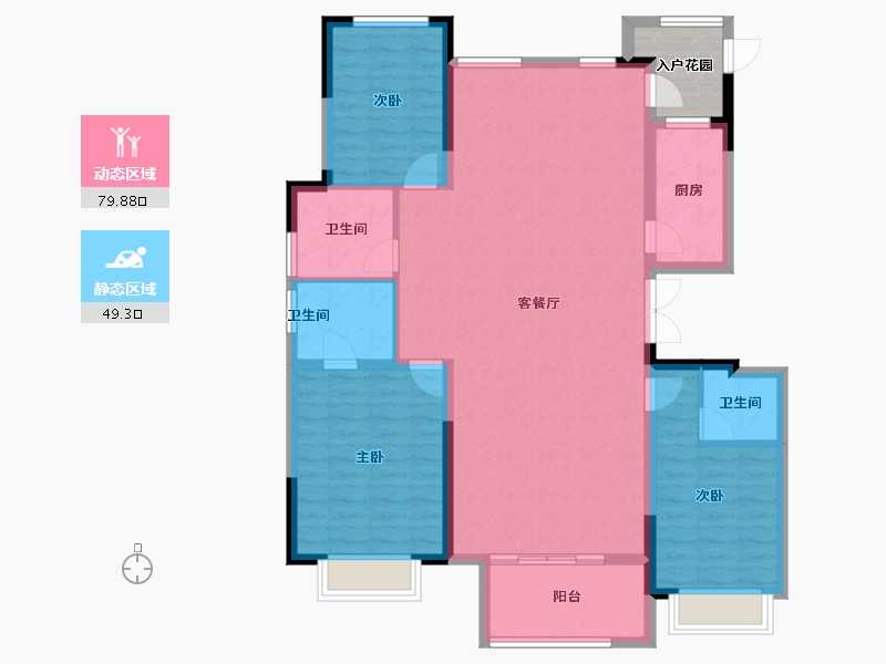 河南省-开封市-枫华西湖湾公园府-121.79-户型库-动静分区