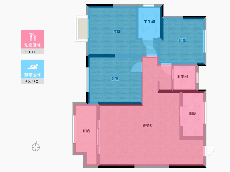 安徽省-阜阳市-锦绣-94.00-户型库-动静分区