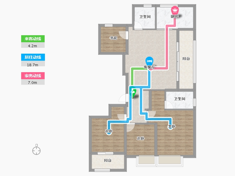 浙江省-金华市-绿城招商春熙明月-102.41-户型库-动静线