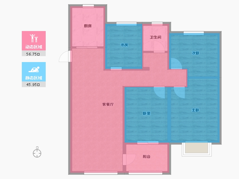 安徽省-合肥市-万科文一未来之光-92.00-户型库-动静分区