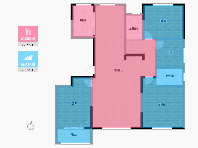 山东省-潍坊市-郡海•悦澜湾-137.00-户型库-动静分区