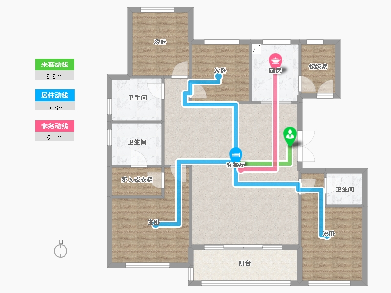 江苏省-徐州市-恒华长安府-122.26-户型库-动静线