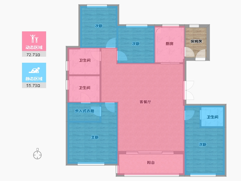 江苏省-徐州市-恒华长安府-122.26-户型库-动静分区