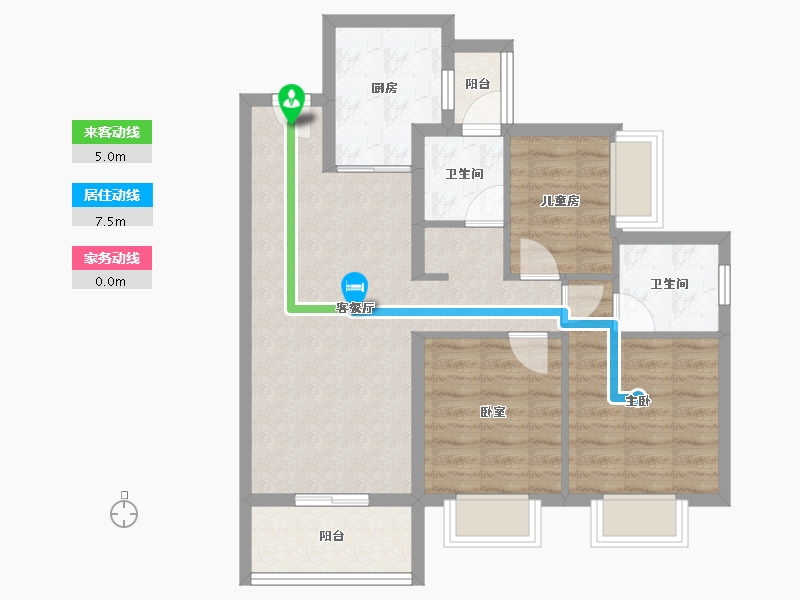 广东省-东莞市-保利松湖和府-72.54-户型库-动静线