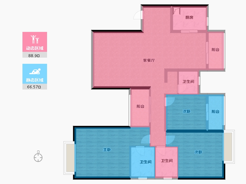 湖南省-长沙市-中建江山壹号-152.00-户型库-动静分区