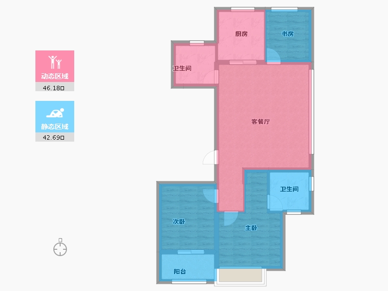 浙江省-金华市-绿城招商春熙明月-79.20-户型库-动静分区