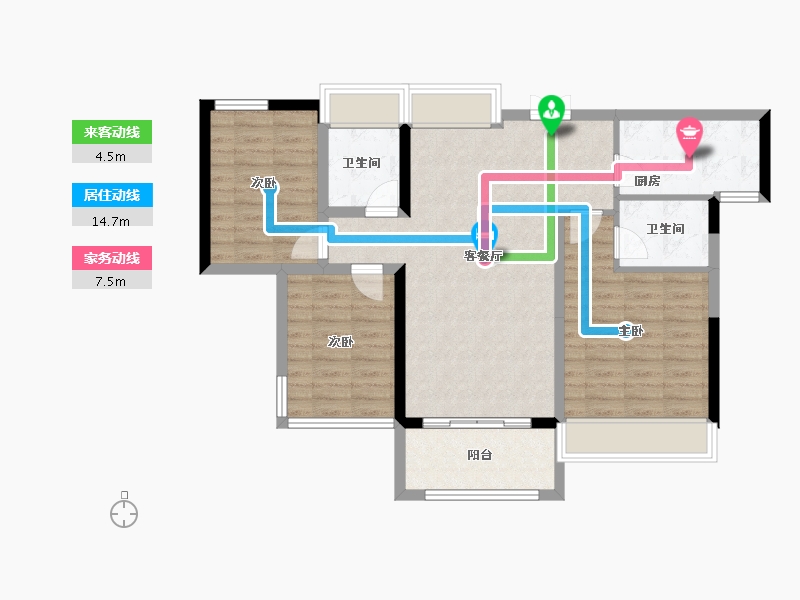 广东省-江门市-远洋·天成-86.31-户型库-动静线