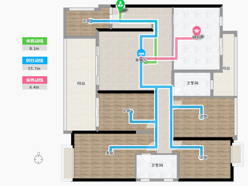 湖南省-长沙市-中建江山壹号-154.00-户型库-动静线