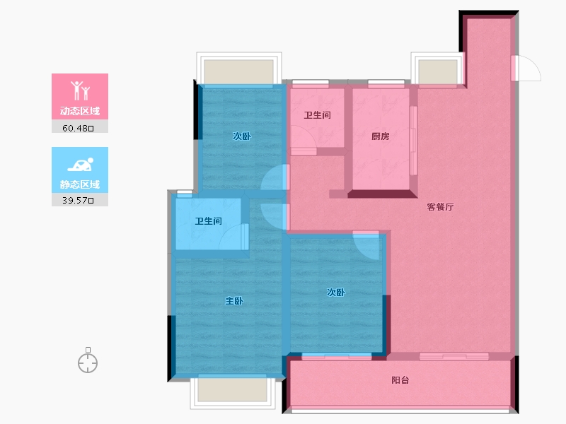 江西省-南昌市-九颂康瑞丨和园-88.15-户型库-动静分区