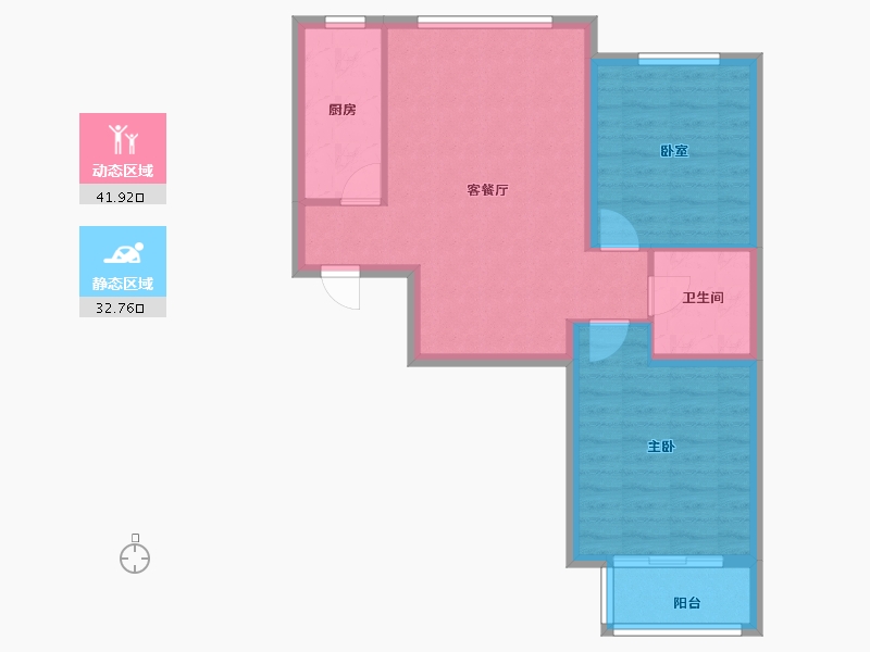 河北省-廊坊市-宏泰·龙河枫景-67.10-户型库-动静分区