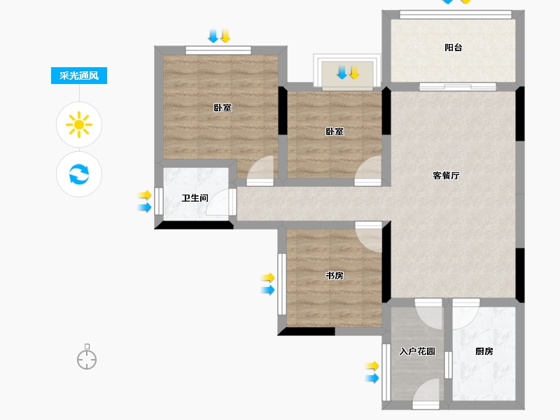 四川省-成都市-西江河畔-73.99-户型库-采光通风