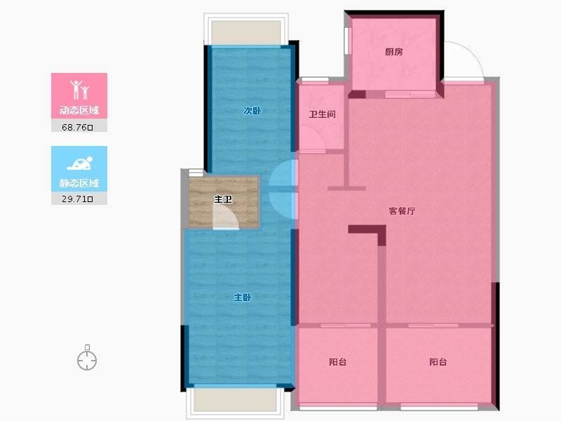 广东省-深圳市-越秀和樾府-92.00-户型库-动静分区