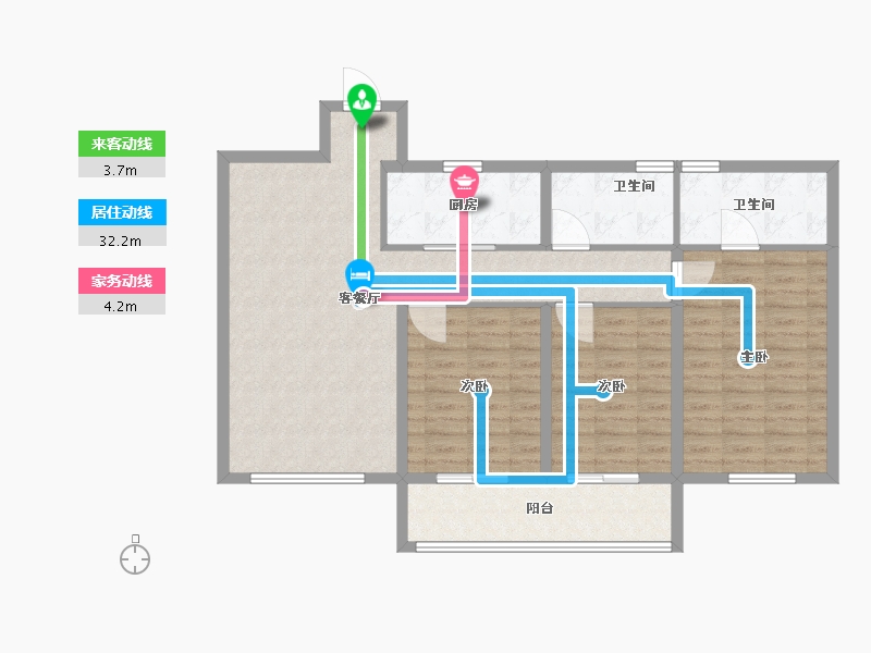 山东省-潍坊市-恒易·紫园-98.00-户型库-动静线