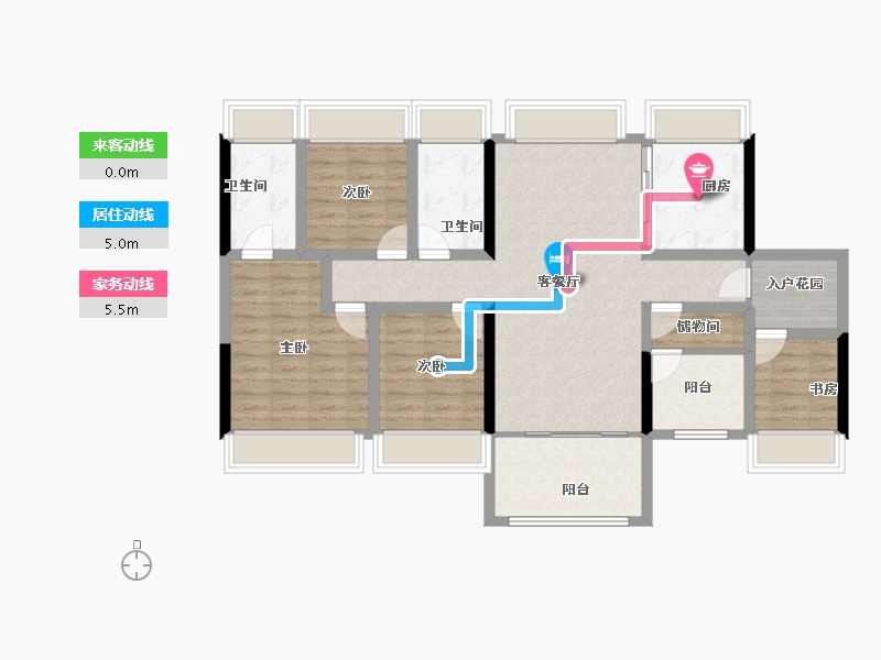 广东省-广州市-​领南星河荣誉-102.00-户型库-动静线