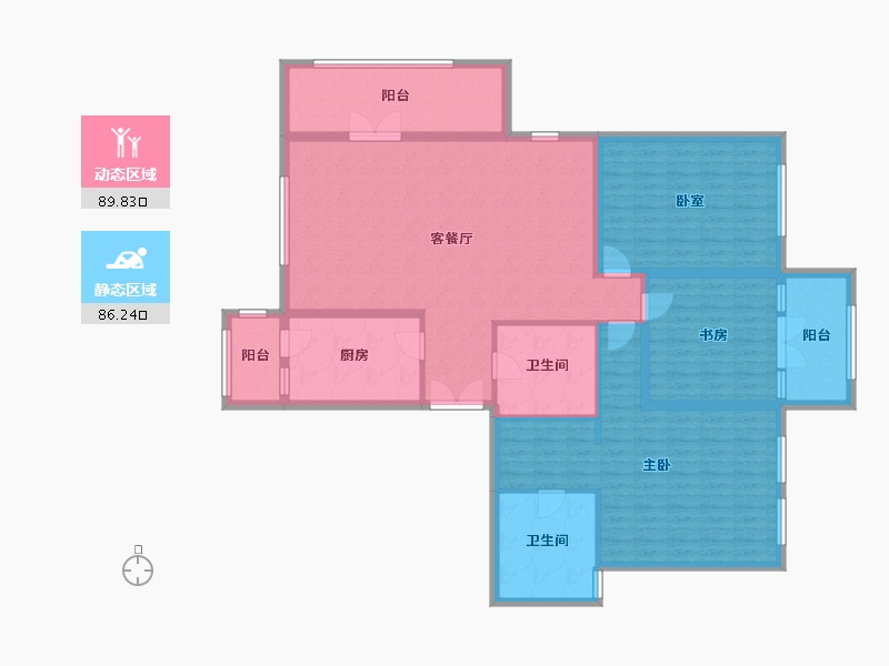 浙江省-嘉兴市-星海小镇-160.04-户型库-动静分区