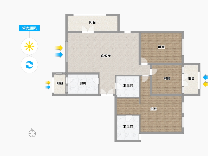 浙江省-嘉兴市-星海小镇-160.04-户型库-采光通风