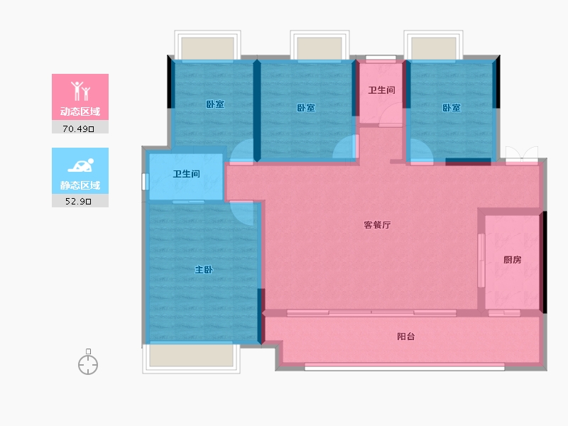 重庆-重庆市-中建滨江星城-111.20-户型库-动静分区