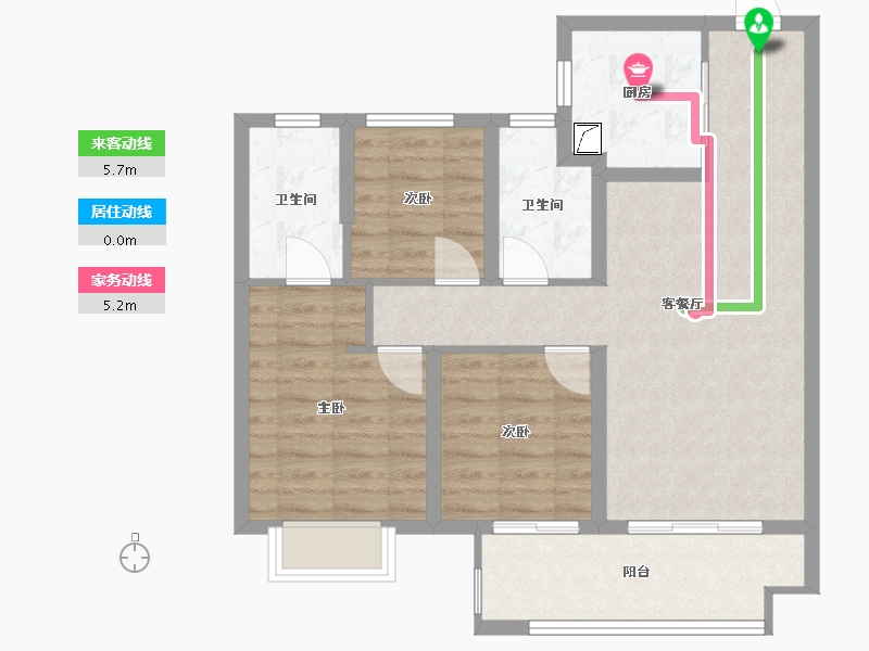 江苏省-苏州市-保利首开云璟花园-78.47-户型库-动静线