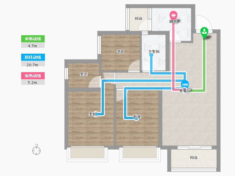 四川省-成都市-城投锦溪城-77.95-户型库-动静线