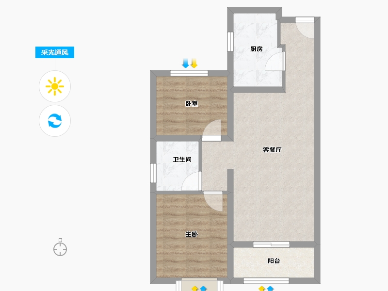 山西省-太原市-富力悦禧城-59.28-户型库-采光通风