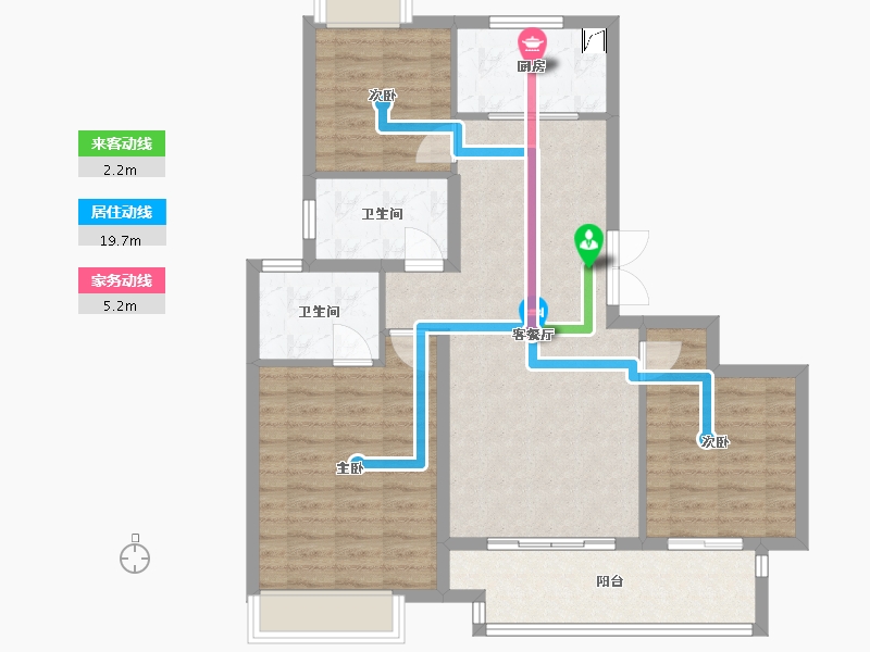 江苏省-无锡市-华晟学府壹号-90.00-户型库-动静线