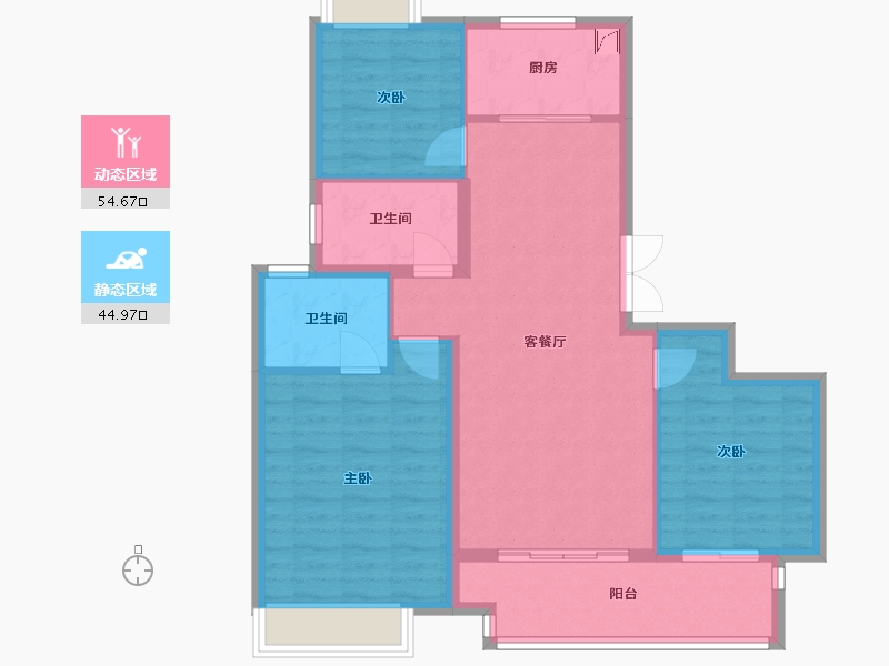 江苏省-无锡市-华晟学府壹号-90.00-户型库-动静分区