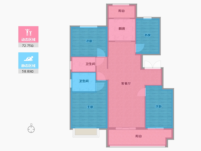 山东省-临沂市-儒辰逸品天玺-120.00-户型库-动静分区