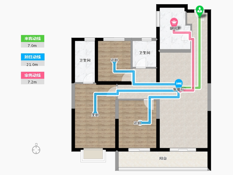 山西省-太原市-富力悦禧城-99.75-户型库-动静线